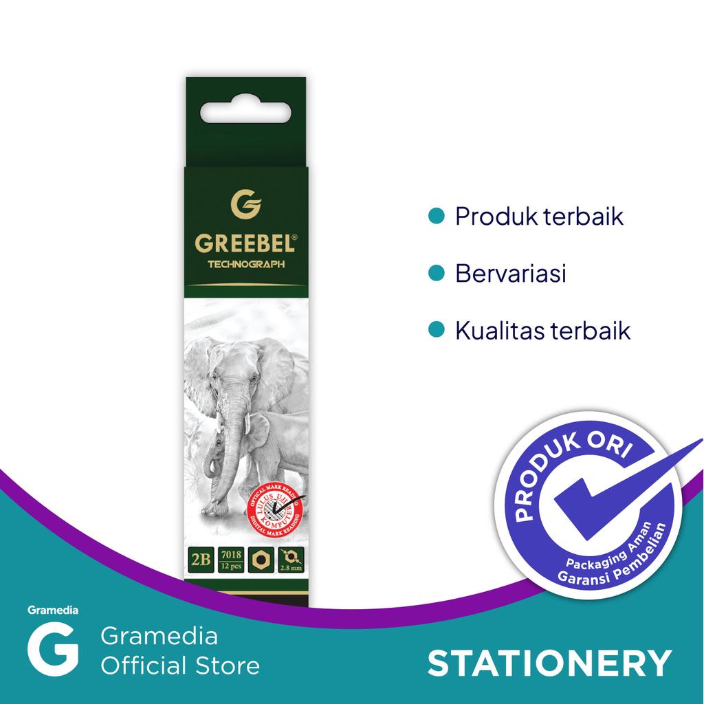 Gramedia Cirebon - GREEBEL 7018 PENCIL 2B (12 ชิ้น/เซ็ต) CRD