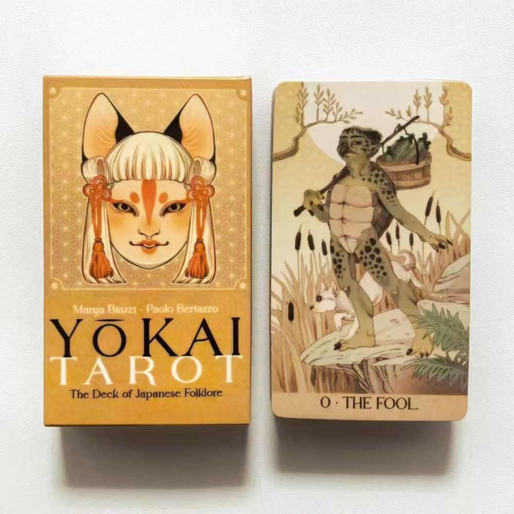 Yokai Tarot Deck 10.3*6 ซม.78 ชิ้นการ์ดที่ชํารุดใน Folklore ญี่ปุ่น