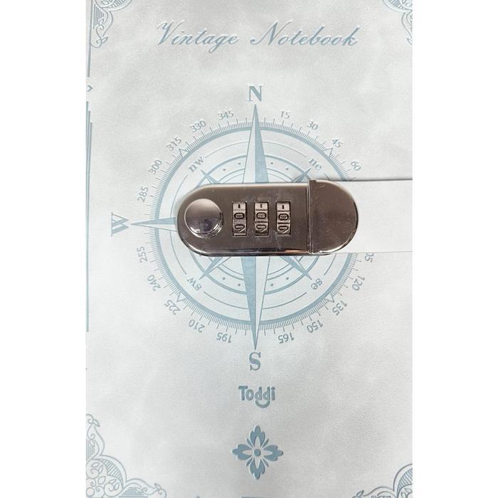 Toddi Leather Diary Journal Book 200 Grid A5 มีตัวล็อค - TD22 เครื่องเขียนกระดาษ