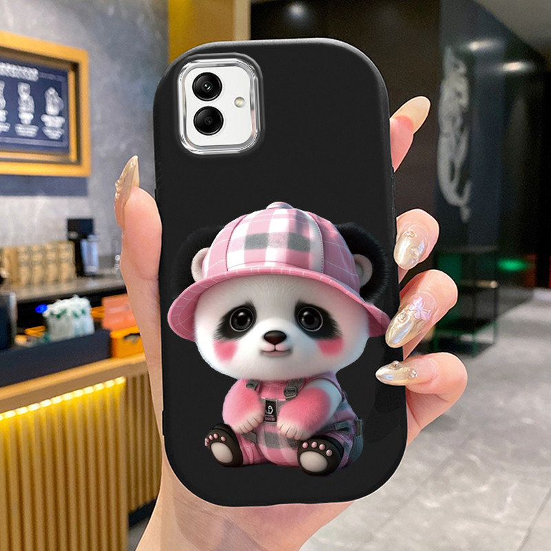 เคสสำหรับ Samsung Galaxy A04 M04 F04 A04E M13 5G เคสโทรศัพท์แพนด้ากลมและอ้วนเสื้อแจ็กเก็ตผ้านุ่ม