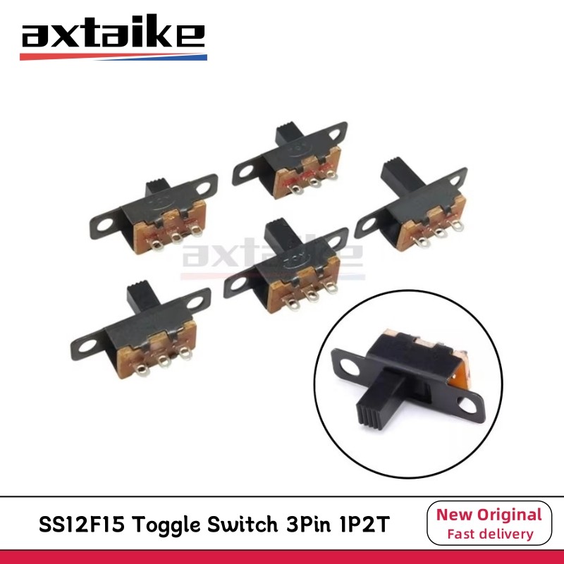 50PCS จับสูง 3/4/5/6/7 มม.SS12F15 VG3 VG4 VG5 VG6 VG7 สลับสวิทช์ 3Pin 1P2T สไลด์สวิทช์แนวตั้งแนวนอน 