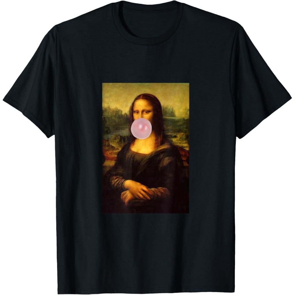 Mona Lisa Chewing Gum เสื้อยืดตลก Mona Lisa ล้อเลียนเสื้อยืด