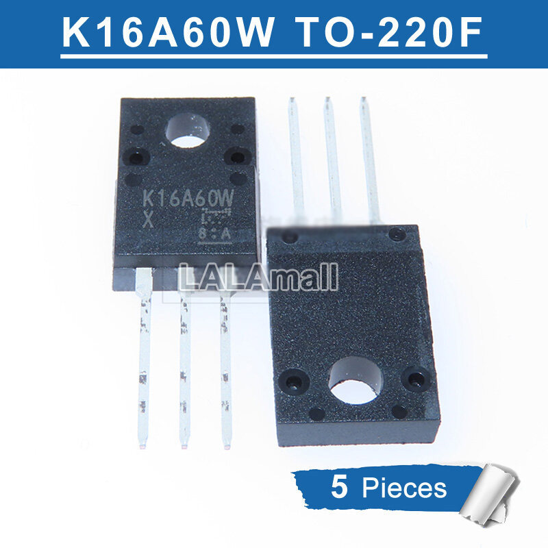 5pcs K16A60W TO-220F TK16A60W TO220F 16A/600V MOSFET ทรานซิสเตอร์ใหม่ IC