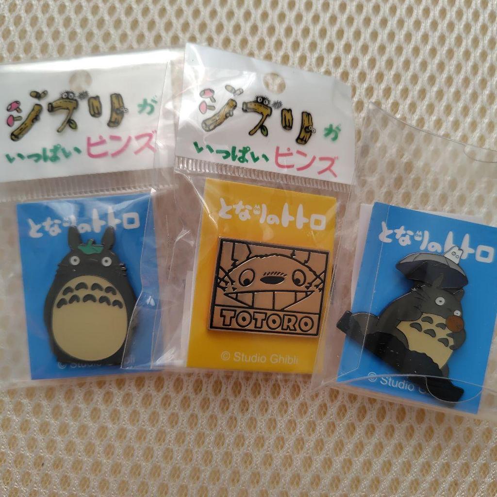 【Direct from Japan】[ใหม่] เข็มกลัด My Neighbor Totoro Ghibli ชุด 3 ชิ้น ยังไม่ได้เปิด Ghibli Museum,
