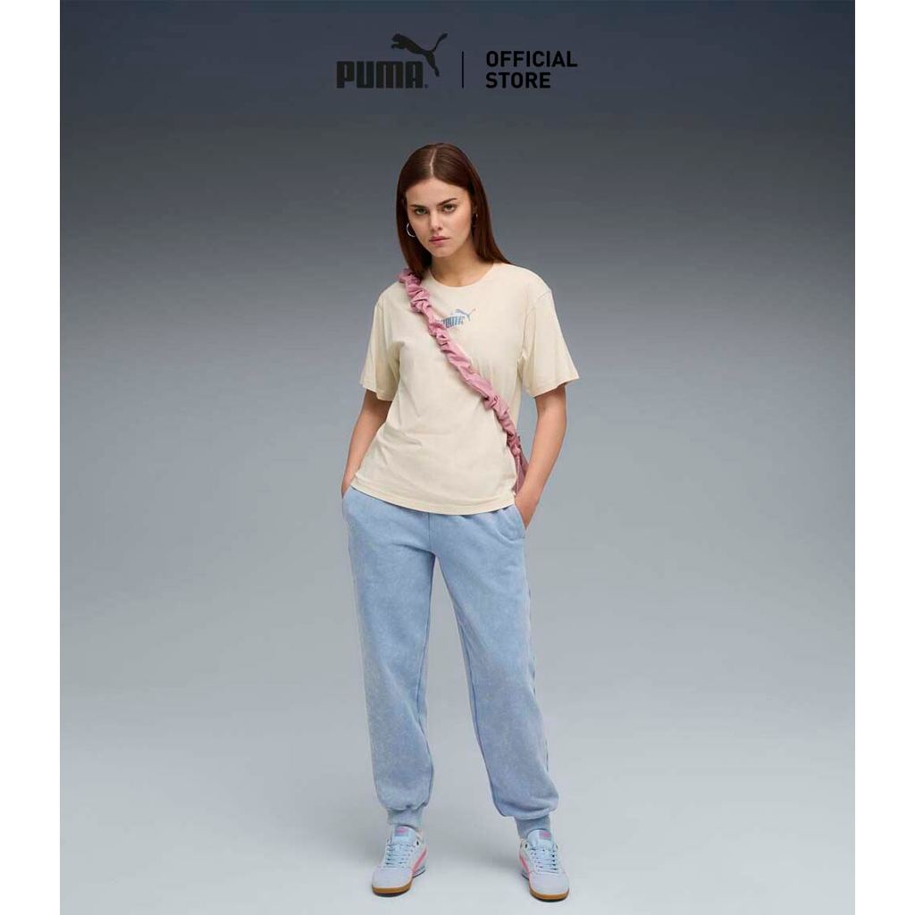 PUMA Basics เสื้อยืดทรงหลวม Essentials Nature 2.0 สำหรับผู้หญิง สีขาว - 68807787