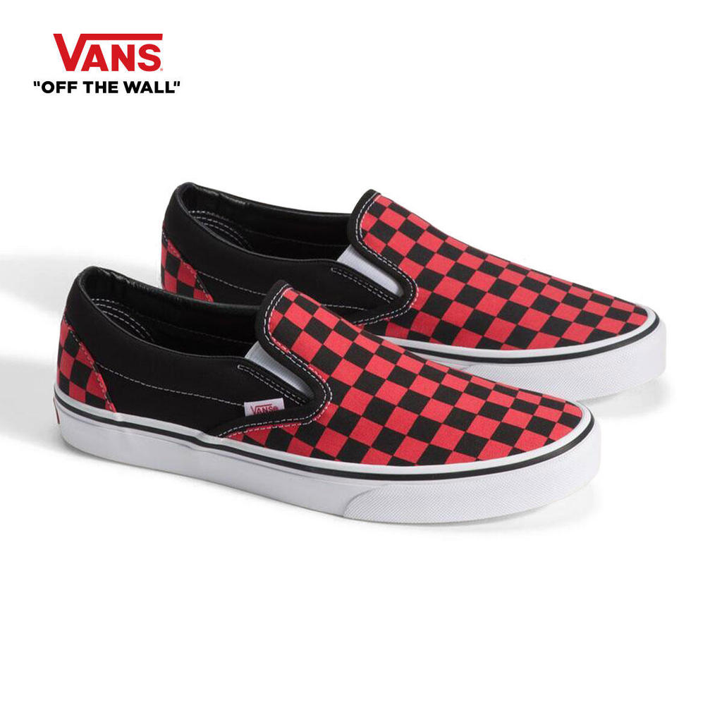 VANS حذاء Classic Slip-On كاروهات — قرمزي — صورة 2