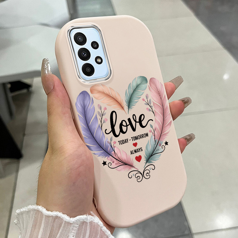เคส ใช้ได้กับ Samsung A23 4G A23 5G เคสแฟชั่นหัวใจ
