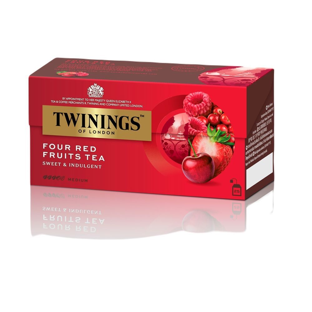 💥 ทไวนิงส์ ชาโฟร์ เรด ฟรุตส์ 2กรัม 25ซอง 🎐 TWININGS FOUR RED FRUITS TEA 2G. 25SACHET ✅ ชาและสมุนไพรช