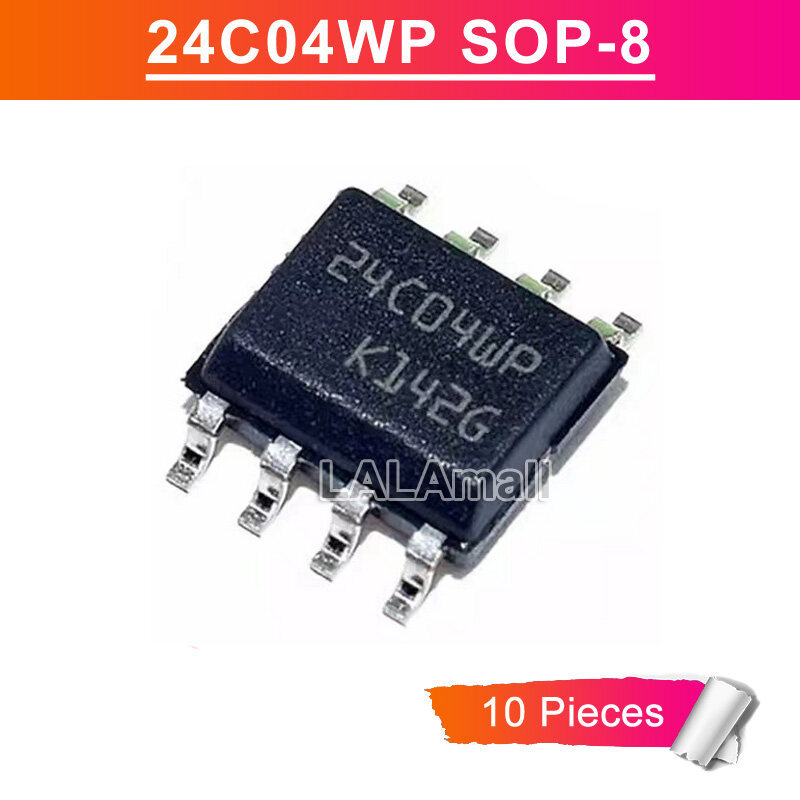 10pcs 24C04WP M24C04-WMN6TP SOP-8 4Kbit Serial I2C รถบัส EEPROM ชิป IC ใหม่เดิม