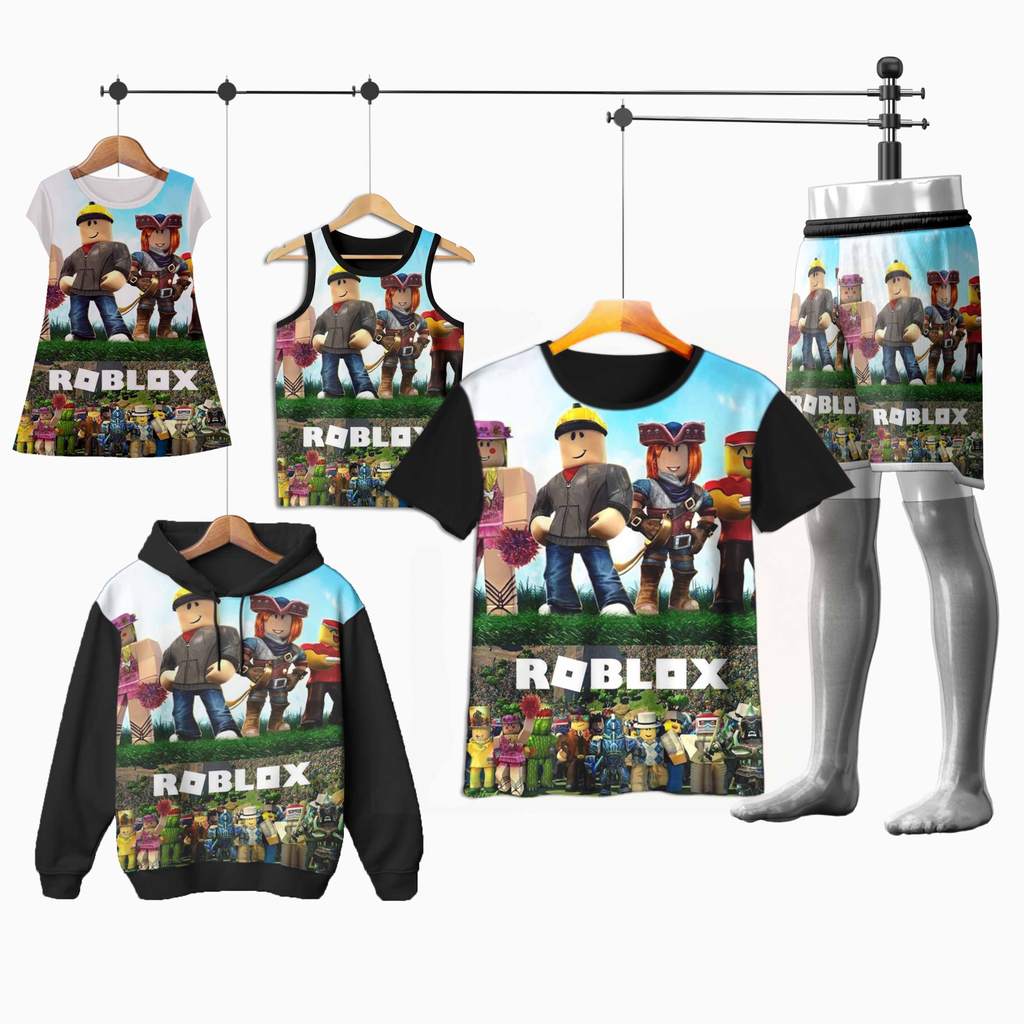 Roblox Game 3D Roblox-5 เสื้อยืดกางเกงชุด Lekkong Jacket สําหรับเด็กและผู้ใหญ่ - Saga Bandung