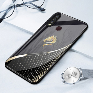 เคสสำหรับ VIVO Y12 Y15 Y17 Y12i Y3 Y3s 2020 เคสโทรศัพท์มังกรเปลือกแก้วกันกระแทก