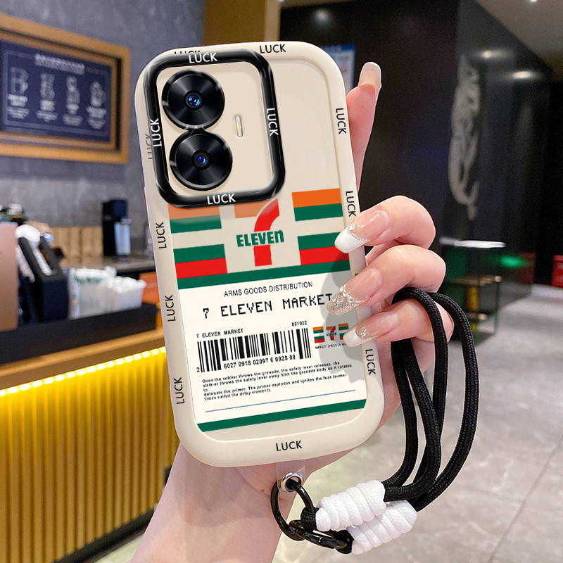 เคสสำหรับ Realme C55 C33 Narzo N55 เคสโทรศัพท์ซูเปอร์มาร์เก็ตสายคล้องซิลิโคนกันกระแทก