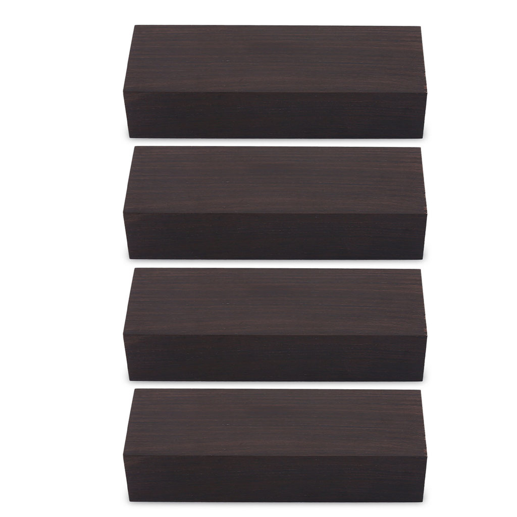 4 ชิ้น Ebony Lumber Block ไม้ Timber Handle Plate สําหรับเครื่องมือ DIY 12x4x2.5 ซม.