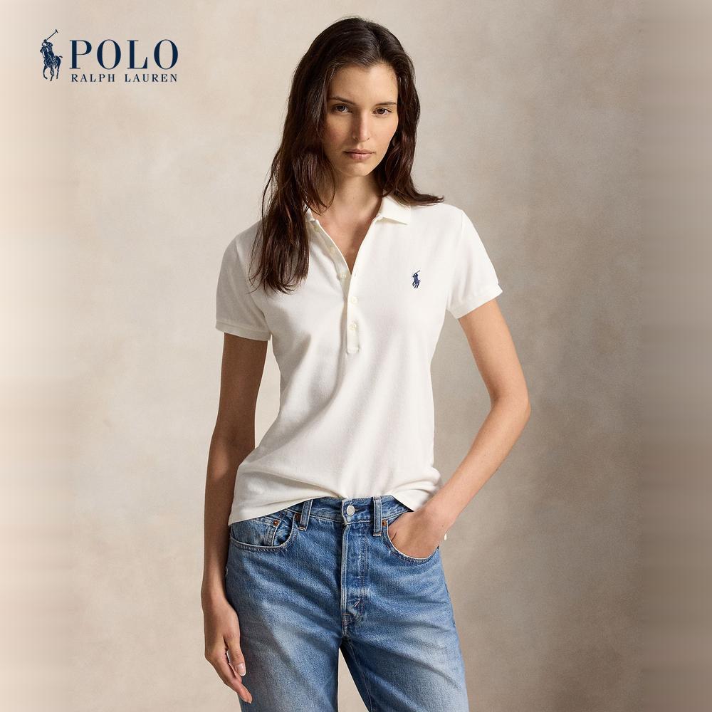 Polo Ralph Lauren เสื้อโปโลผู้หญิง รุ่น WMPOKNINB920300 สีขาว