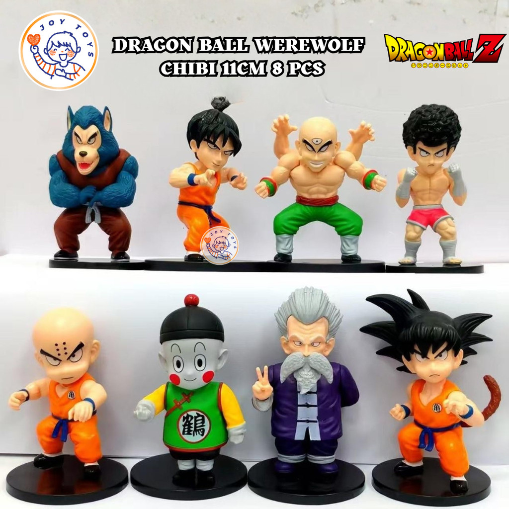 DRAGON BALL WEREWOLF CHIBI 11CM 8 ชิ้น 210 ANIME ACTION FIGURE ของเล่น