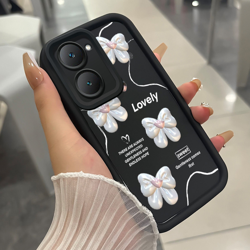 เคสสำหรับ VIVO Y03 Y03T Y18 Y18i Y18e Y18t Y18s Y28e 5G เคสโทรศัพท์กุทัณฑ์รูปหัวใจสามสีซิลิโคนกันกระแทก