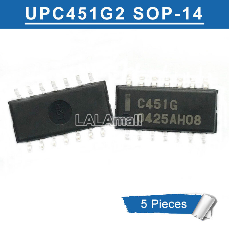 5pcs C451G SOP14 UPC451G UPC451G2 UPC451G2-E2 SOP-14 SMD 4-way แรงดันไฟฟ้า Comparator ชิป IC ใหม่เดิม
