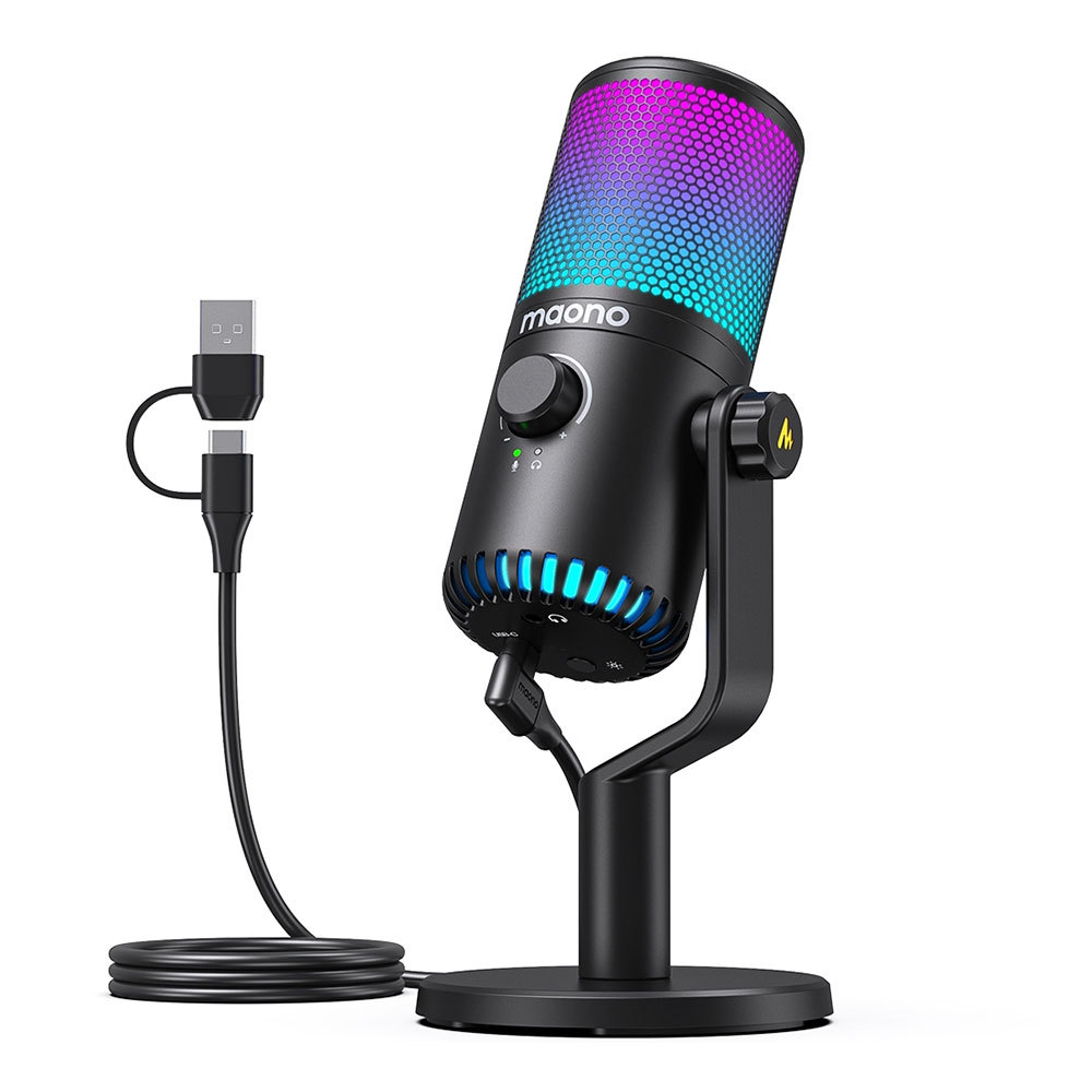 MICROPHONE (ไมโครโฟน) MAONO DM30 RGB - BLACK <