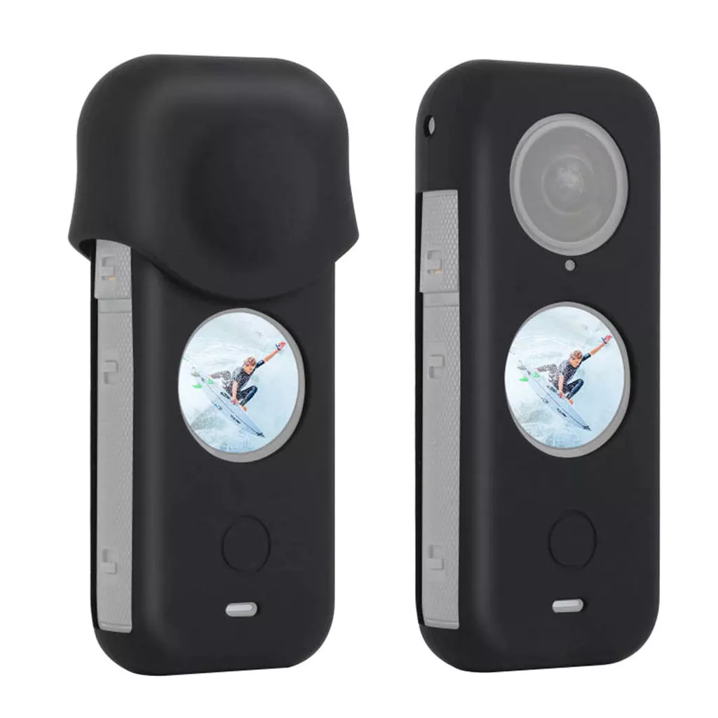 PULUZ เคสซิลิโคนกันฝุ่นพร้อมฝาครอบเลนส์สำหรับ Insta360 ONE X2 thumbnail 3