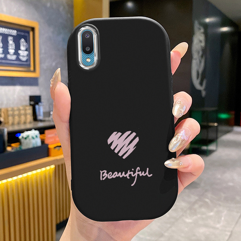 เคสสำหรับ Samsung Galaxy A02 M02 เคสโทรศัพท์รูปหัวใจบุคลิกซิลิโคน