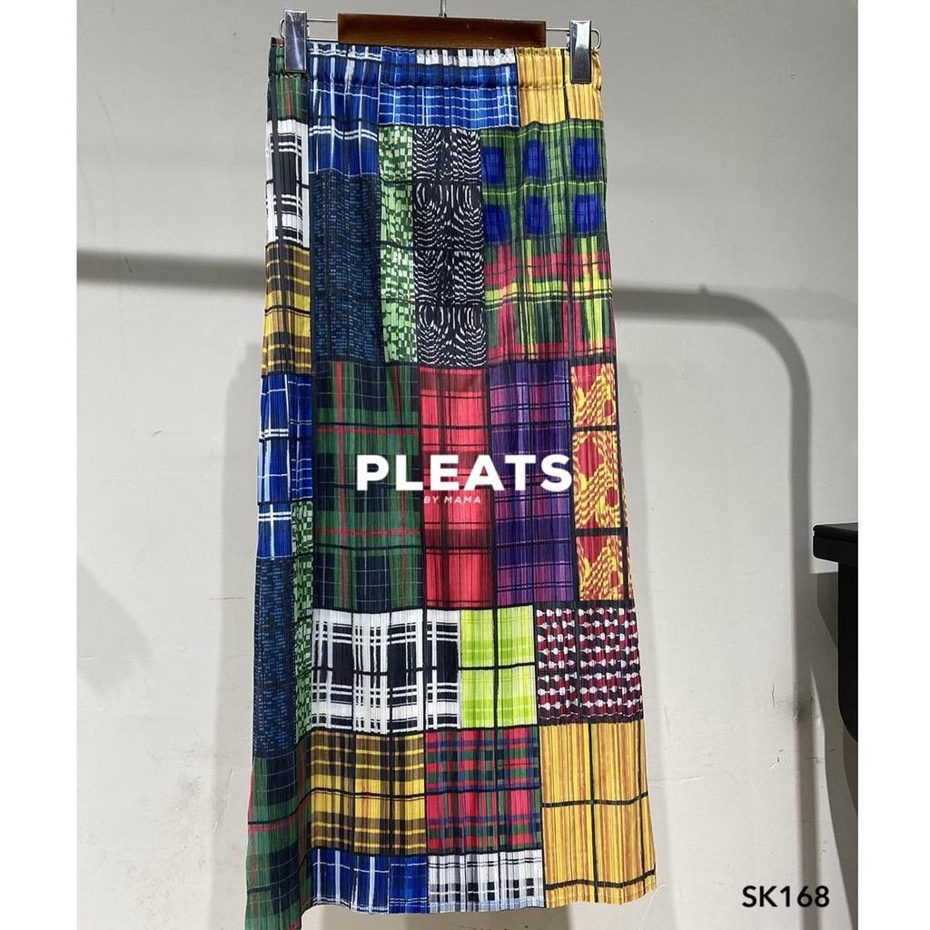 กระโปรงอัดพลีท รหัส SK168 (ยาว 32.5 นิ้ว) - PLEAS BY MAMA SKIRT