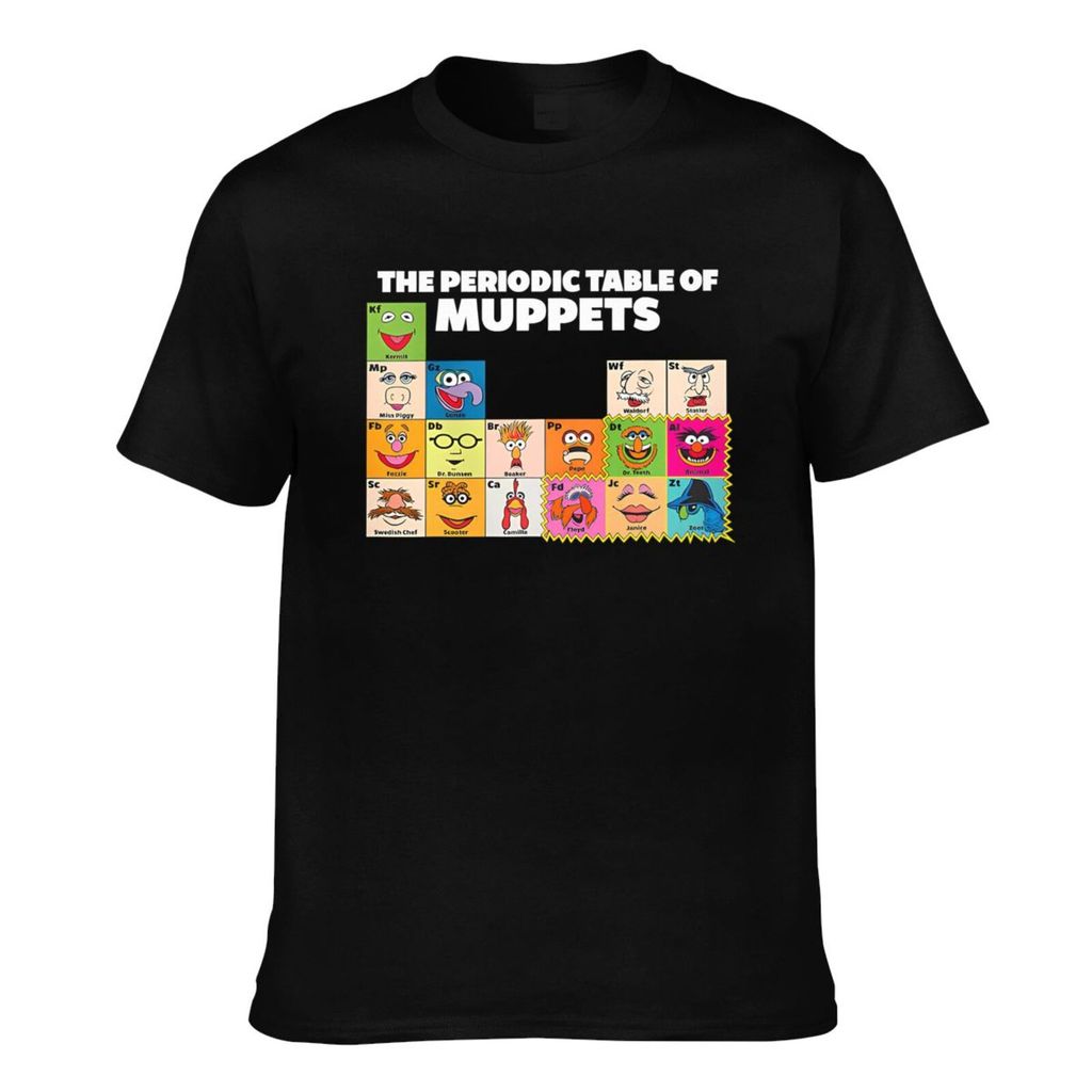 แฟชั่นพิมพ์ The Muppets Periodic Table Of The Muppets Casual Mens Tee