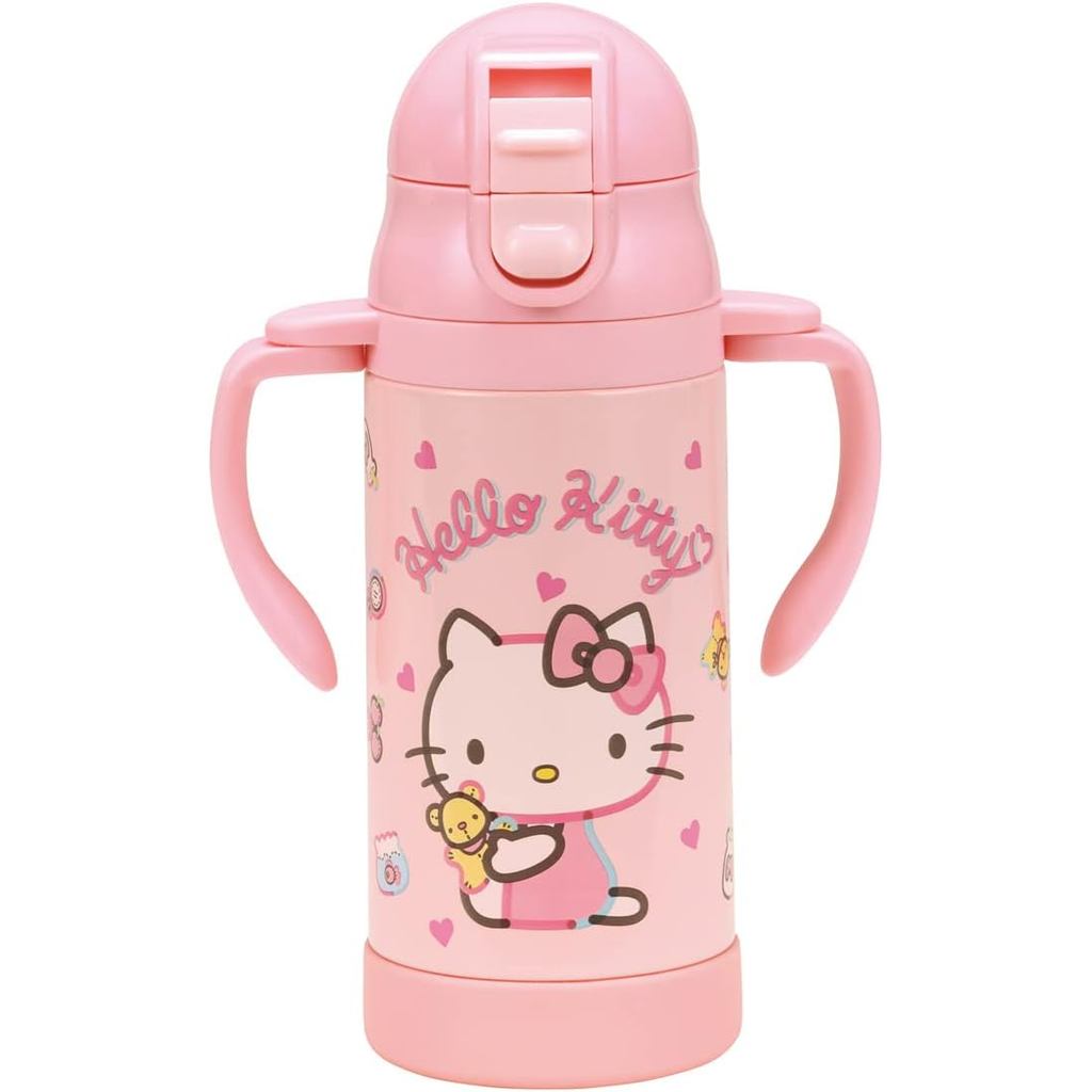 Skater STWM3N-A Baby Stainless Straw Mug 350ml Hello Kitty Plush Design | Ship from Japan