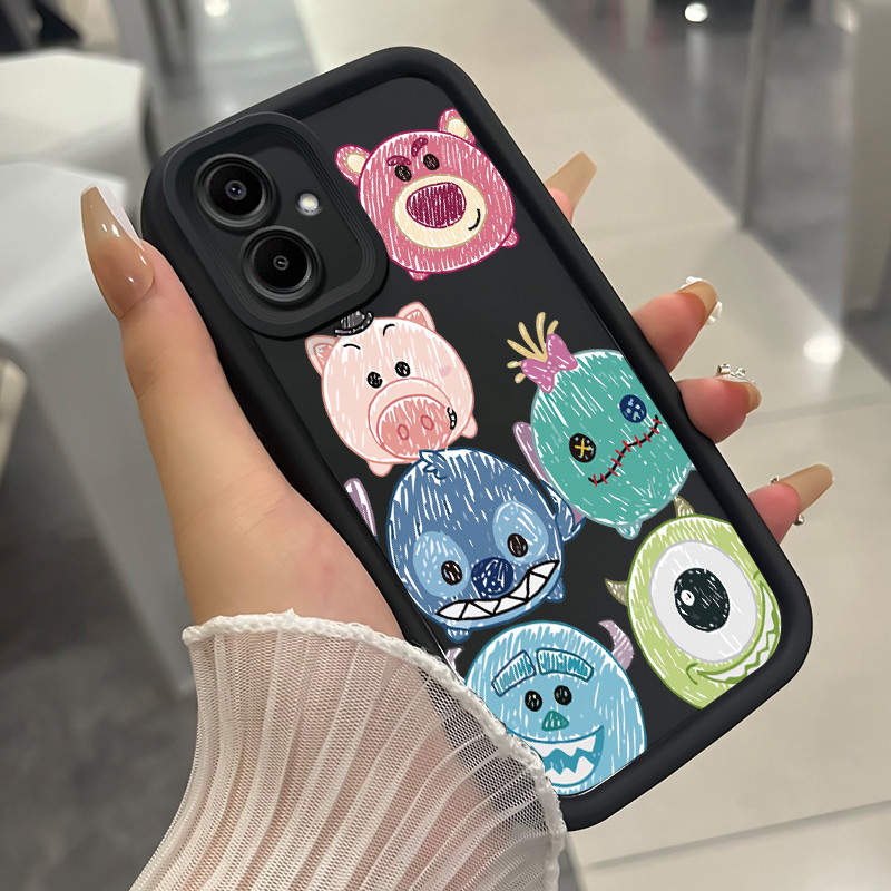 เคสสำหรับ Samsung A06 4G เคสโทรศัพท์สัตว์น่ารักสามสีซิลิโคนกันกระแทก ราคา ถูกที่สุด ดีลบีเคเค