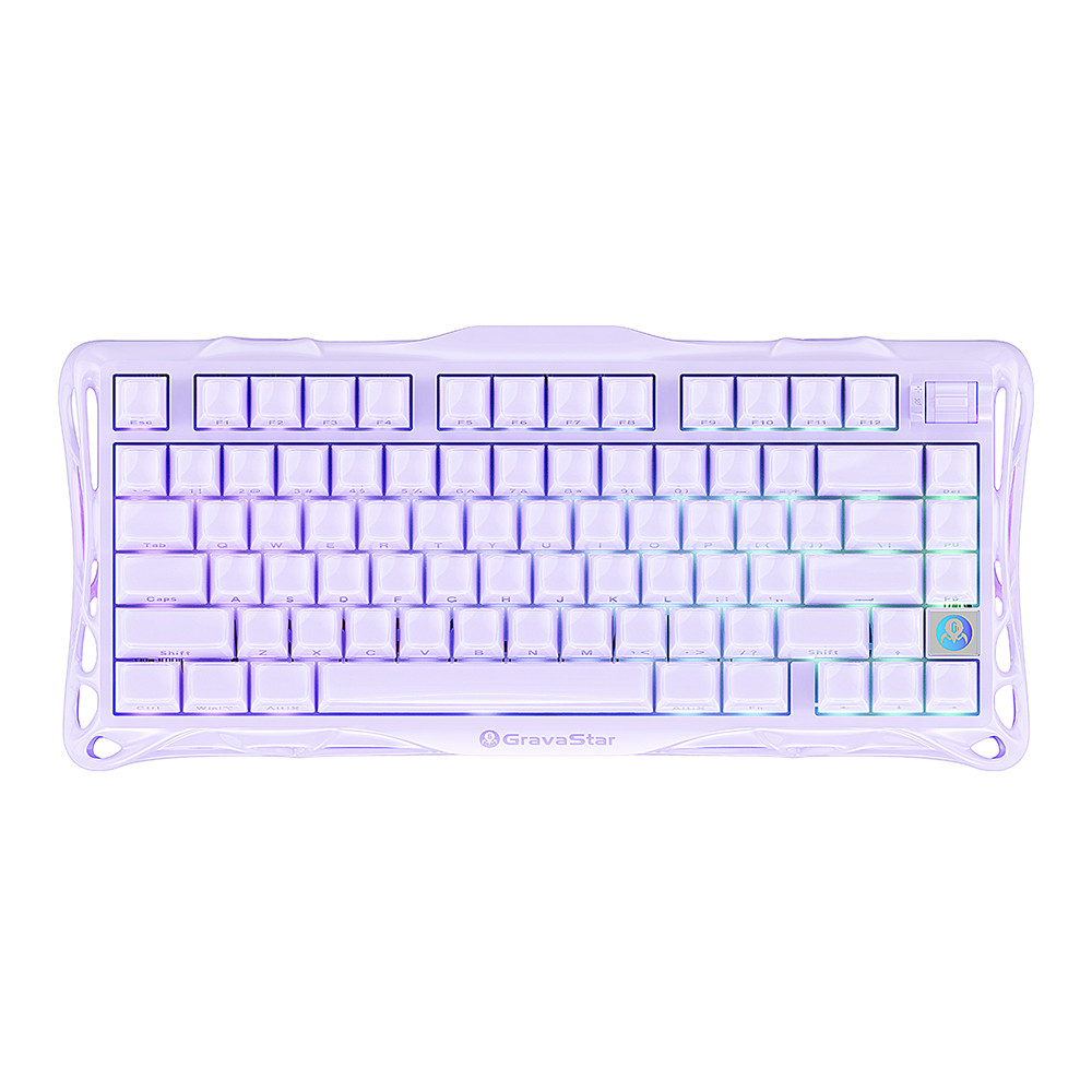 KEYBOARD (คีย์บอร์ด) GRAVASTAR MERCURY V75 SPECIAL EDITION - MAGNETIC SWITCH RGB EN LAVENDER PURPLE 