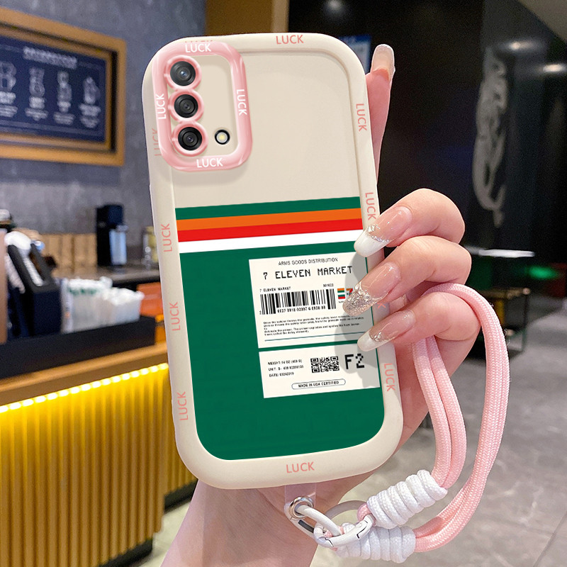 เคสสำหรับ OPPO A74 A95 F19 F19s Reno 6 Lite เคสโทรศัพท์ซูเปอร์มาร์เก็ตสายคล้องซิลิโคนกันกระแทก - รูปที่ 6