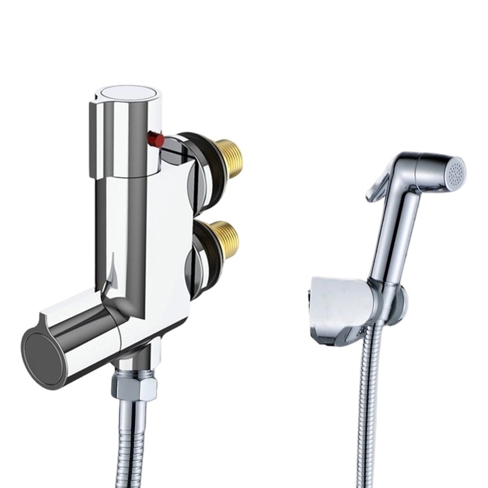 SMTThermostatic Bidet Shower Spray Brass Wall Mount Handheld Muslise Spray Kit