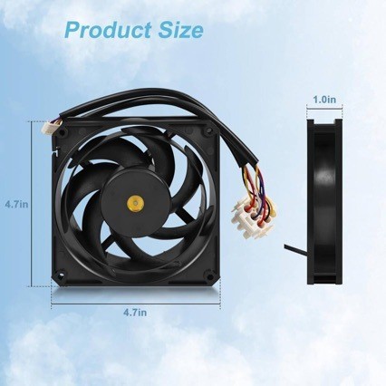 [HOT]เปลี่ยนมอเตอร์พัดลมตู้เย็น WR60X10358 DC 13.6V เข้ากันได้กับ