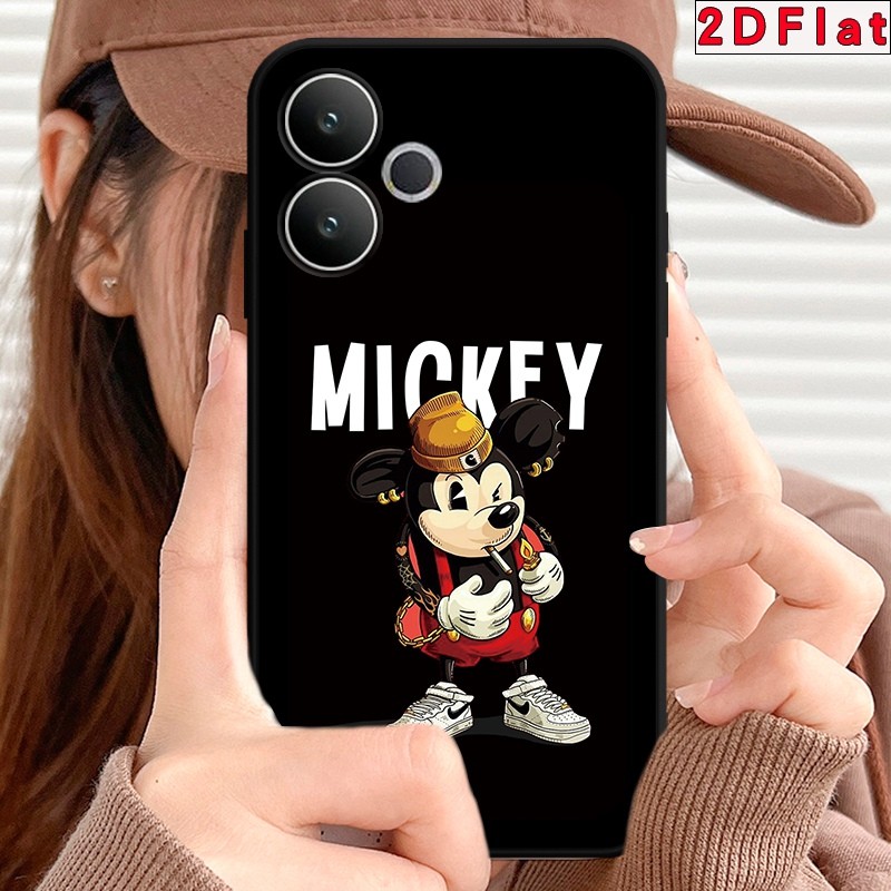 Mickey Mouse Matte Soft เคสซิลิโคนกันกระแทกคลุมทั้งหมดสําหรับ Redmi K70E K60 K50i K40S K50 K40 K30 K