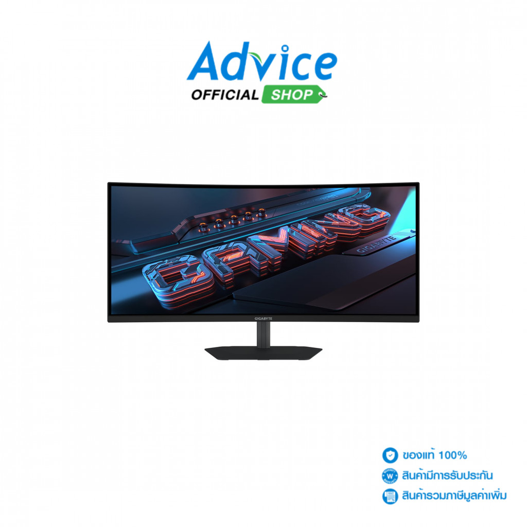 GIGABYTE MONITOR 34" G34WQC2 (VA, HDMI, DP) CURVE 2K 200Hz - A0175336