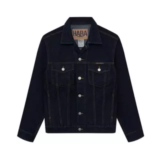 Hara HMJL-9101-02 ด้ายทอง Midnight Regular fit Jacket รุ่นใหม่ อัพเดทกระดุมเฟืองสี washed bronze ด้ายทอง