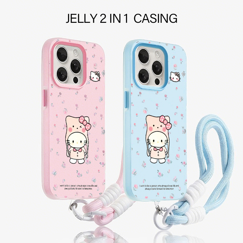 GANTUNGAN HP Hello Kitty ดอกไม้เล็ก [Funnypaintingcase] เคส Samsung Galaxy A57 A37 A56 5G A07 A17 5G