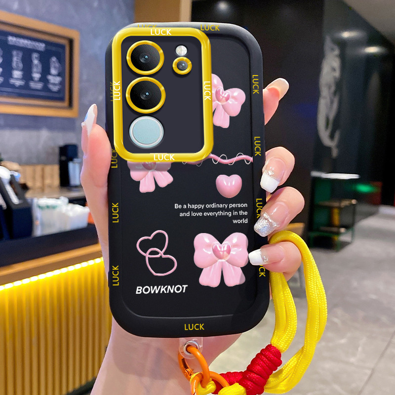 VIVO V29 5G V29E 5G V29 Pro 5G Case Case พร้อมเชือกเส้นเล็ก Bowknot Soft Cover