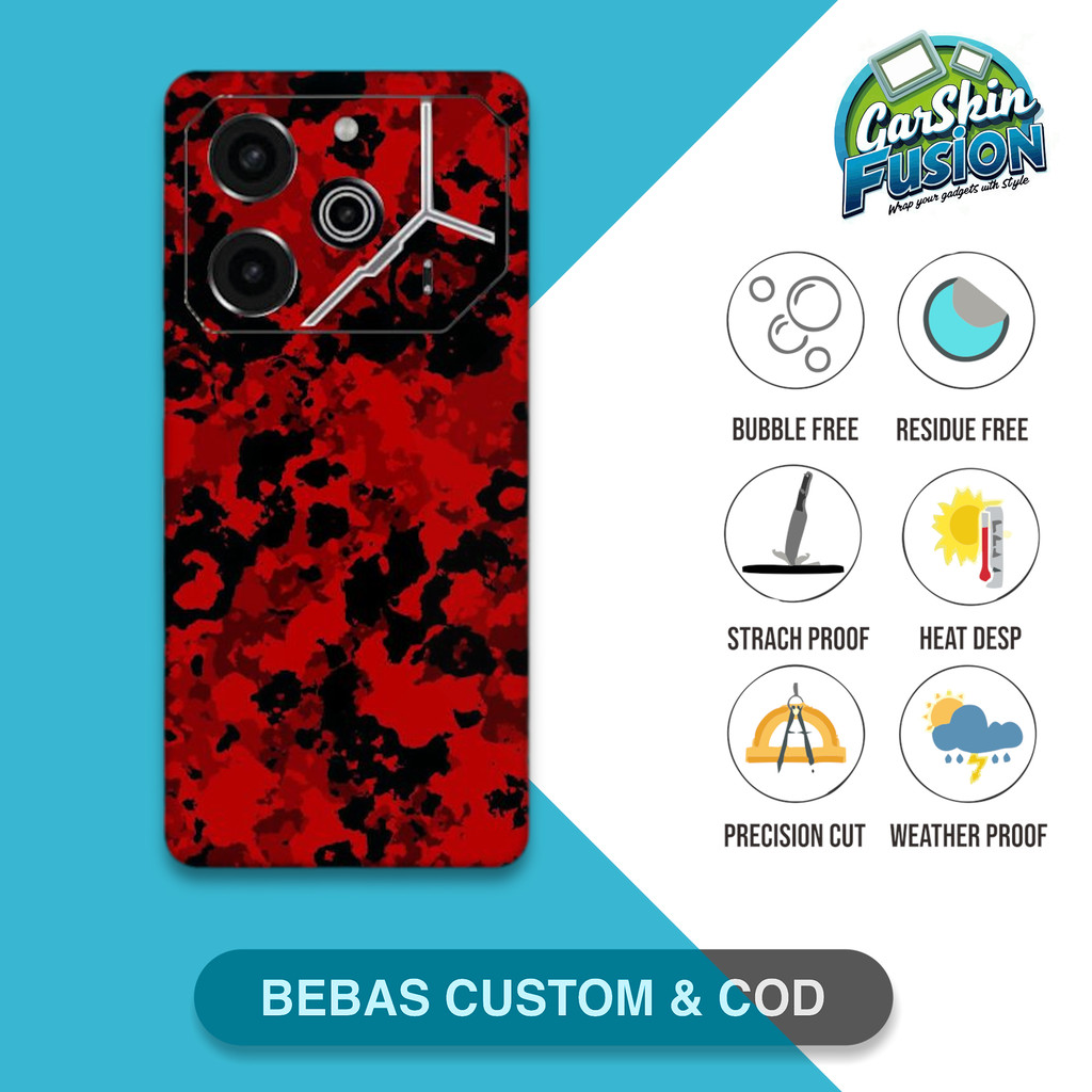 Garskin Skin Tecno Pova 6 Pro basic Anti-Scratch Protector Case | By Fusion Code - rc4