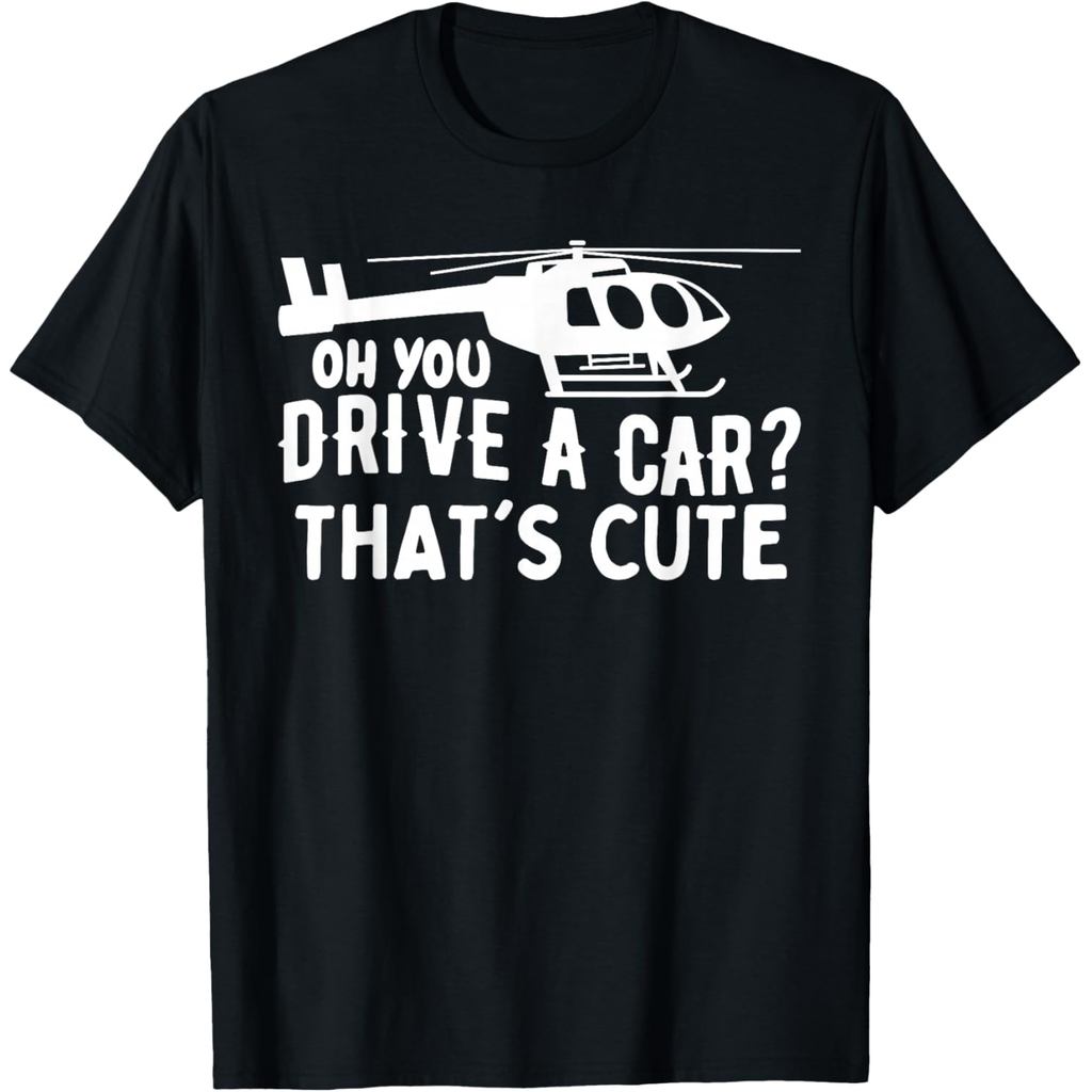เสื้อยืดผ้าฝ้ายผู้ชาย Funny Rotocraft Aviation Helicopter Pilot T-Shirt ผ้าฝ้ายคุณภาพสูงแขนสั้น