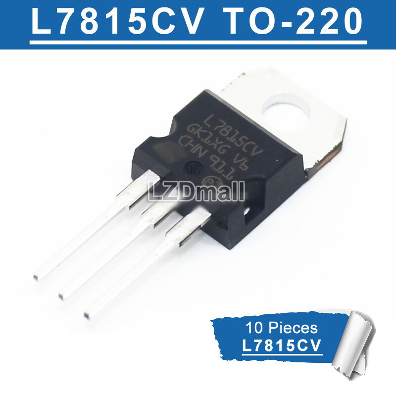 10pcs L7815CV TO-220 L7815 TO220 7815 Lm7815 MC7815 15V แรงดันไฟฟ้าทรานซิสเตอร์ใหม่เดิม
