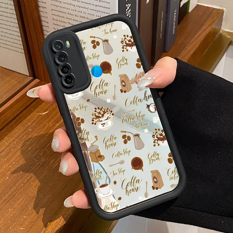 Xiaomi Redmi Note 8 Redmi Note 8T Redmi Note 8 Pro Case HP Case Donut Pattern Coffee Case Mirror Cas