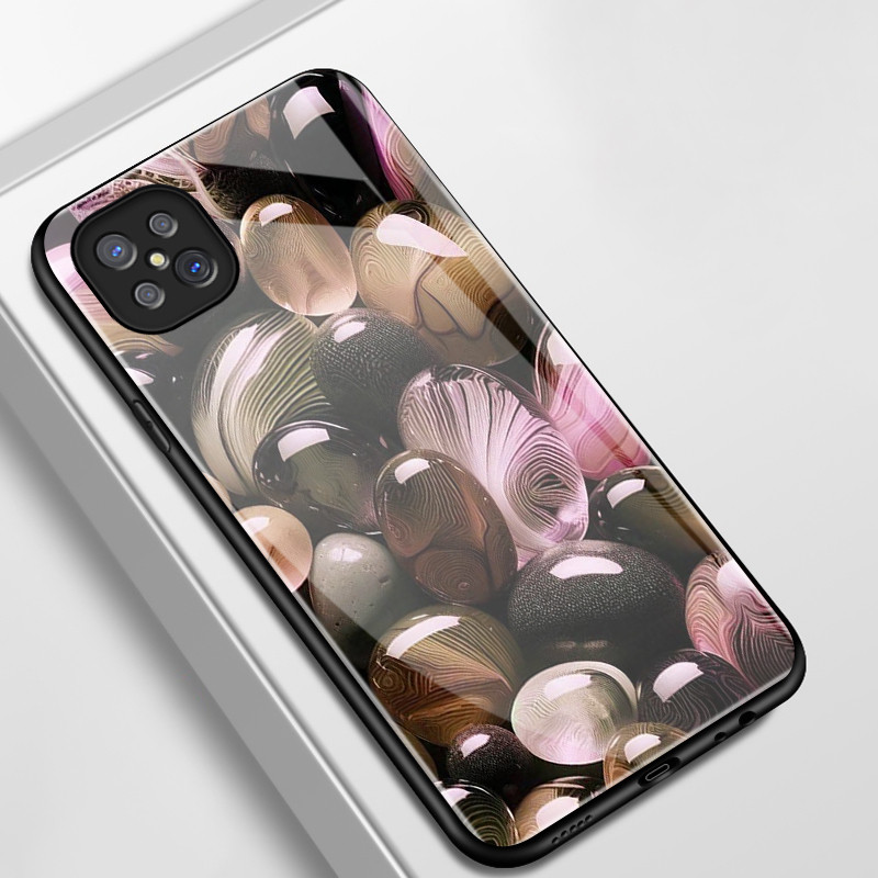 เคสสำหรับ OPPO A92s 5G Reno 4Z 5G เคสโทรศัพท์ก้อนกรวดเปลือกแก้วกันกระแทก