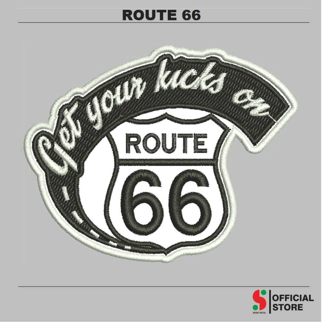 SPORT-88 PATCH LOGO/PATCH ROUTE 66 GET YOUR KICKS ON