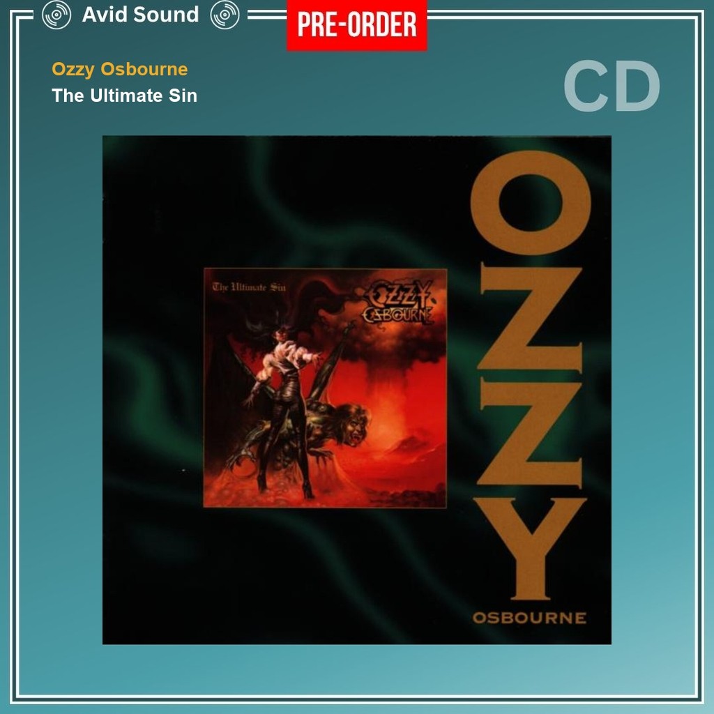 Pre-Order CD แผ่นซีดี Ozzy Osbourne The Ultimate Sin ใหม่ ซีล Ozzy Osbourne CD