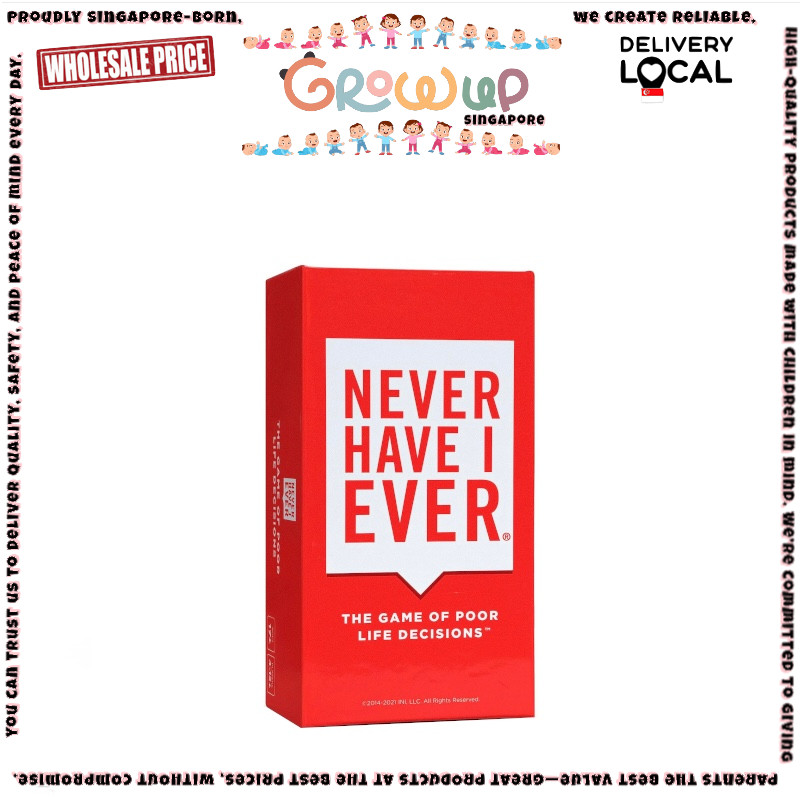 Grow Up Never Have I Ever SG สินค้าขายดี เกมปาร์ตี้เกมพร้อมการ์ดเกมเพื่อน