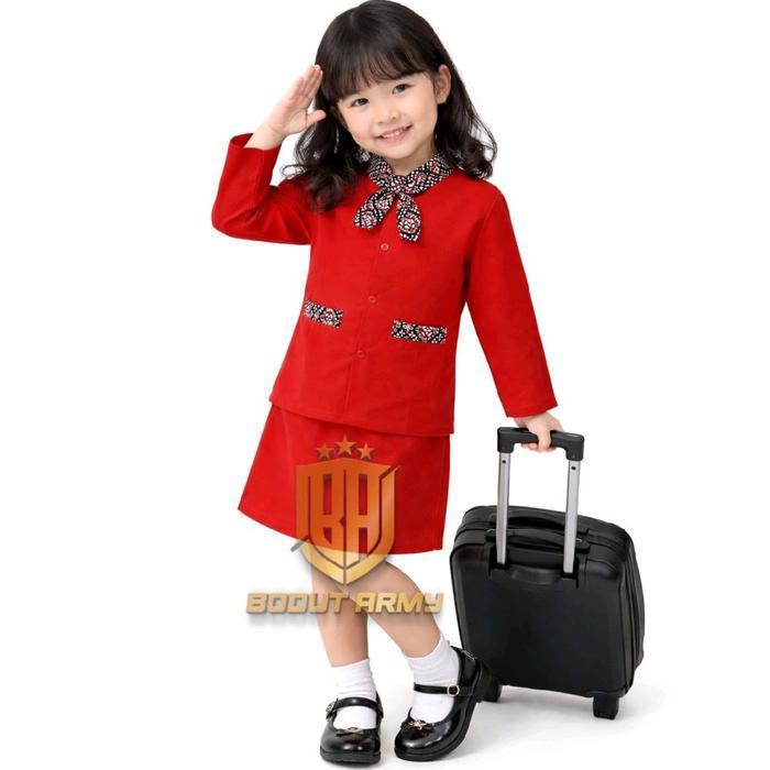 เด็กผู้หญิง FLIGHT ATTENDANT PROFESSIONAL COSTUME UNIFORMS
