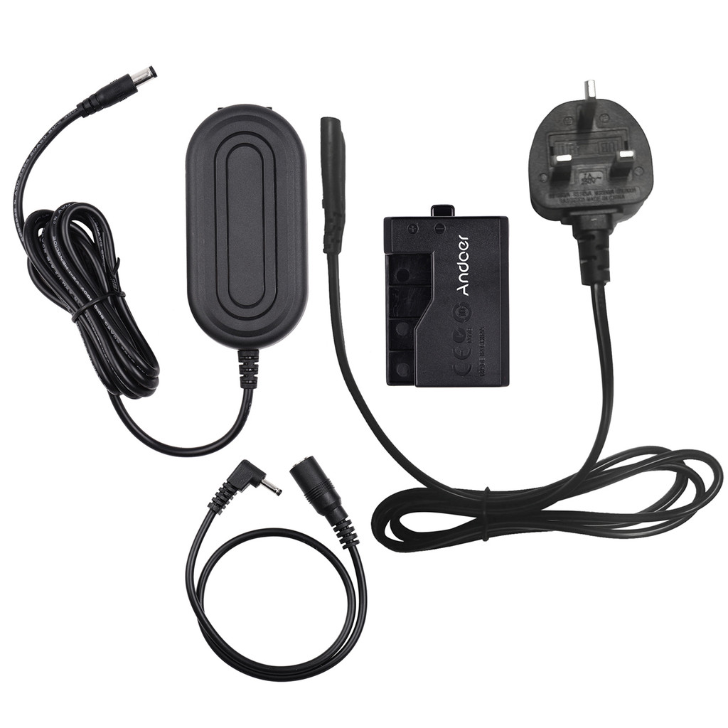 DR-E10 อะแดปเตอร์ไฟ AC Dummy แบตเตอรี่ Coupler Charger Kit (ทดแทนสําหรับ LP-E10) ใช้งานร่วมกับ Ca