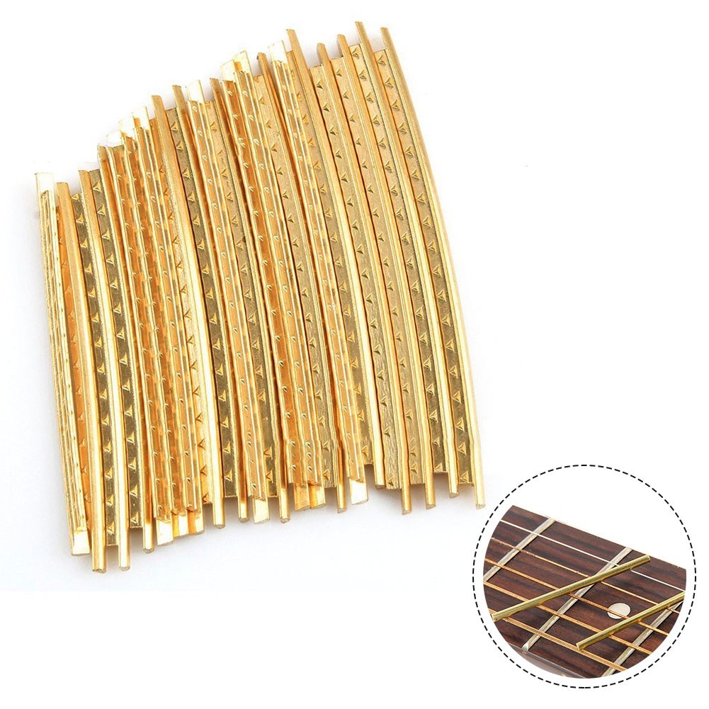 * COSYH * 19 20 ชิ้น 2.0 มม.2.2 มม.ทองเหลืองกีตาร์ Fret Wire Fretwires สําหรับกีตาร์อะคูสติกคลาสสิก