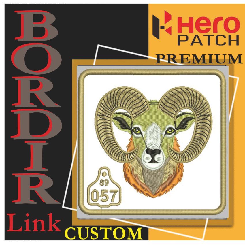DOMBA 89 057 BEEF TAG HP-255 PATCH EMBROIDERY LOGO/EMBLEM