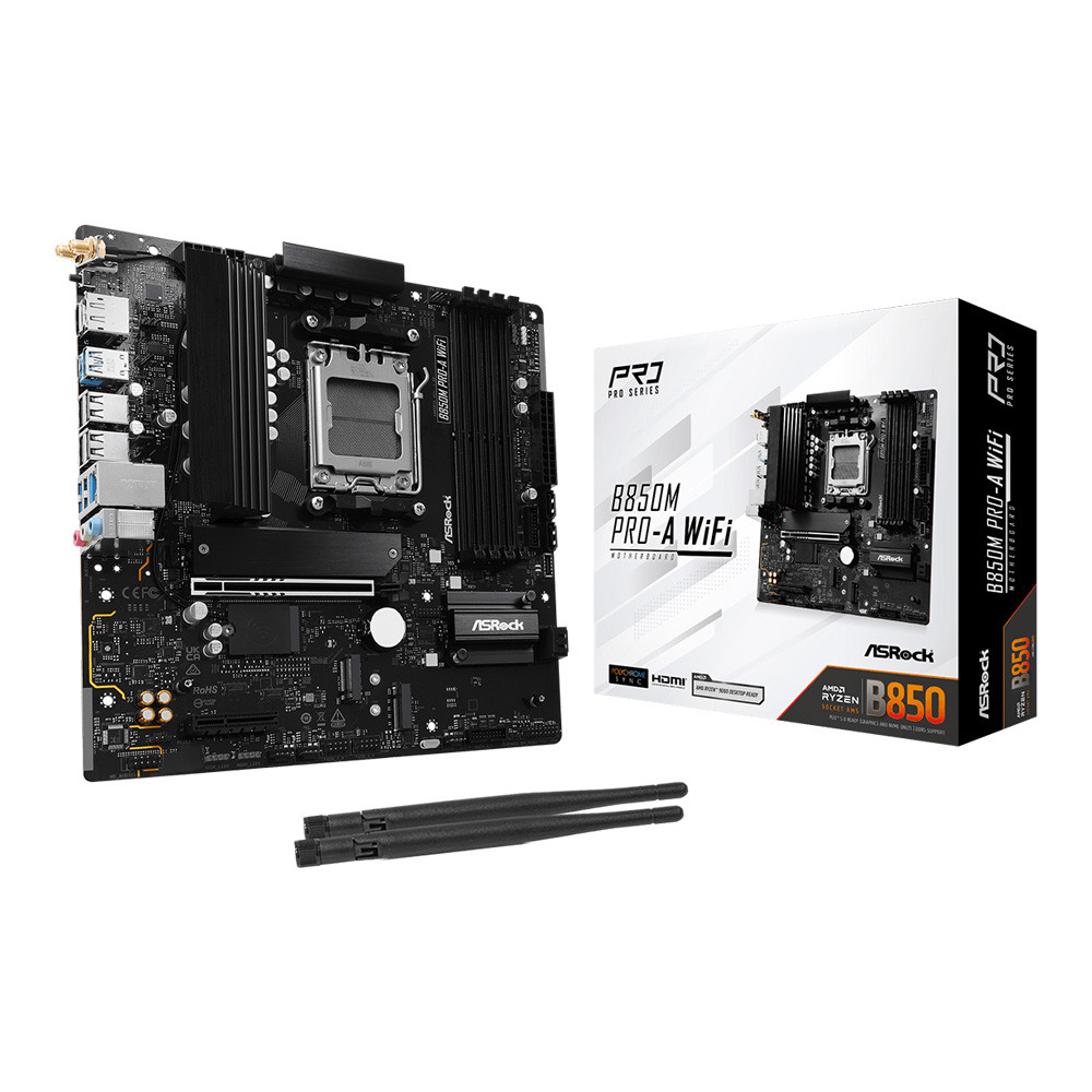 MAINBOARD (เมนบอร์ด) ASROCK B850M PRO-A WIFI - AMD SOCKET AM5 DDR5 MICRO-ATX :::